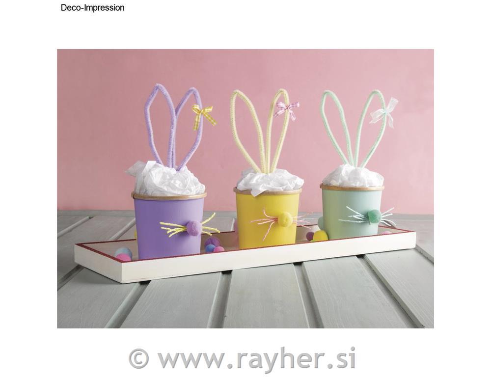 Set pomponov, kosmatih žičk in očes 125 kosov, pastel