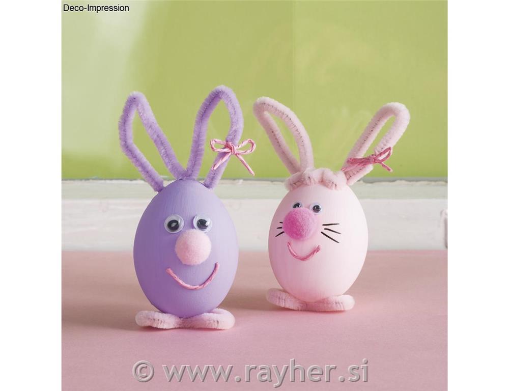 Set pomponov, kosmatih žičk in očes 125 kosov, pastel