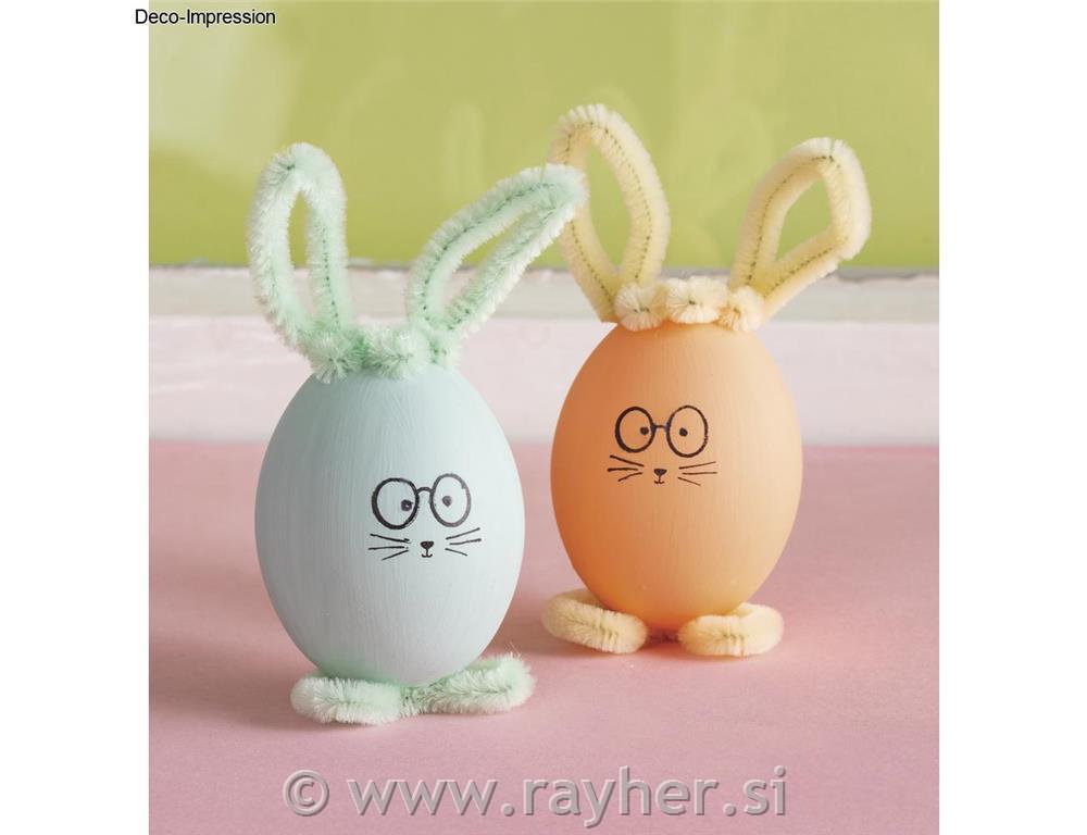 Set pomponov, kosmatih žičk in očes 125 kosov, pastel