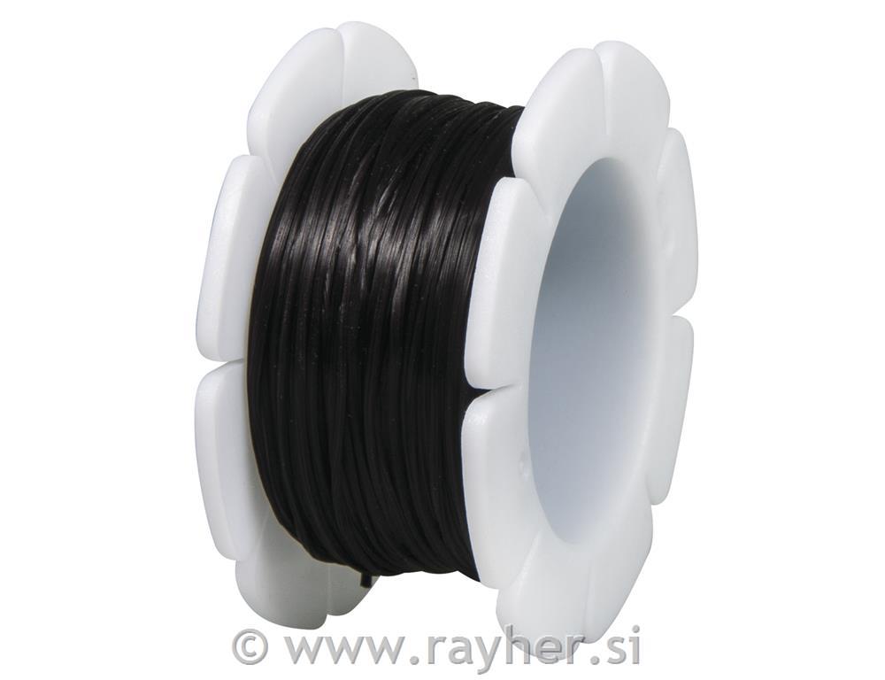 Elastična vrvica, 1 mm, črna, 5 m