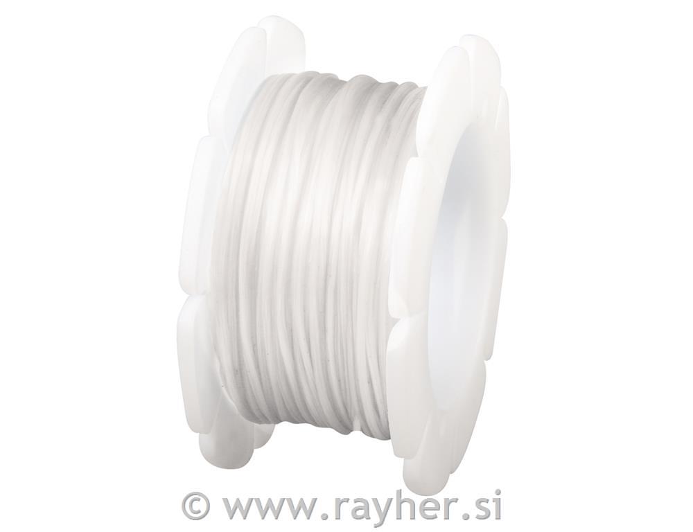 Elastična vrvica, 1 mm, bela, 5 m