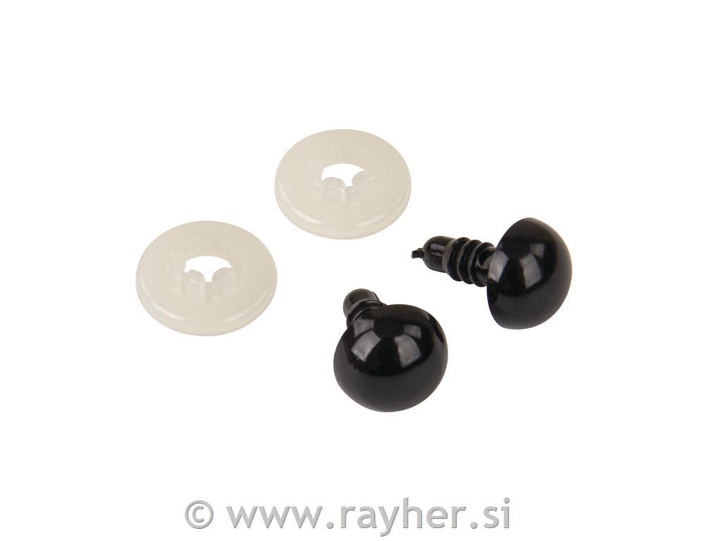Plastična očesa varn. črna 12 mm 10 kos