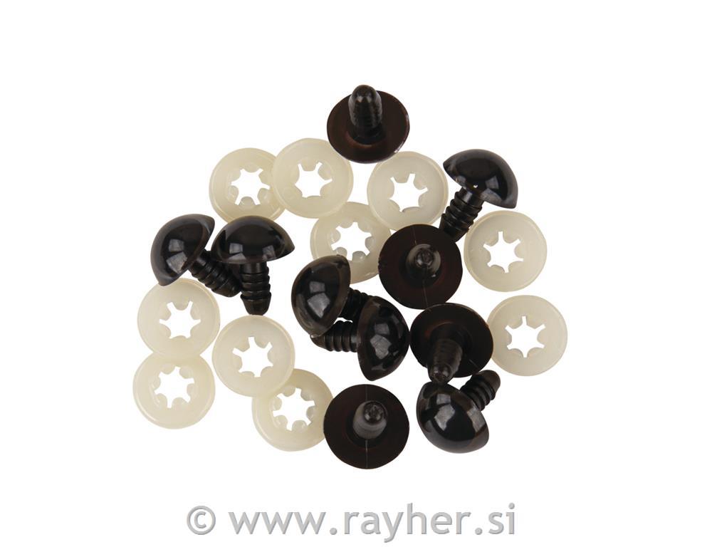 Plastic animals' eyes to stick on, dark