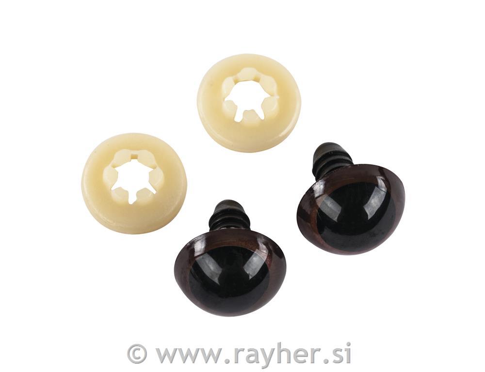 Plastic animals' eyes to stick on, dark