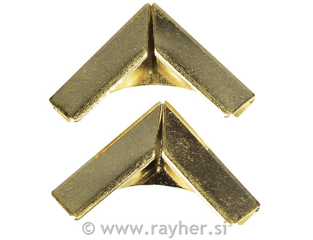 Kovinski vogali za knjige in albume, zlati, 14x14 mm, 4 kom.