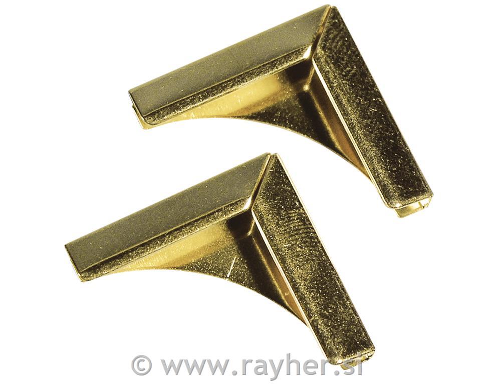 Kovinski vogali za knjige in albume, zlati, 21x21 mm, 4 kom.