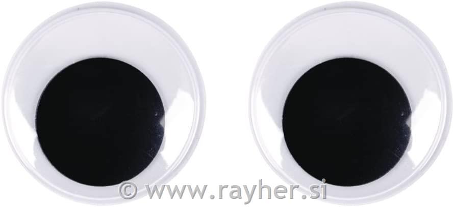 Očesa plastična, 35 mm, mešana, 8 kom.