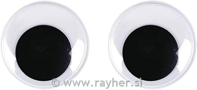 Očesa plastična, 40 mm, 6 kom.
