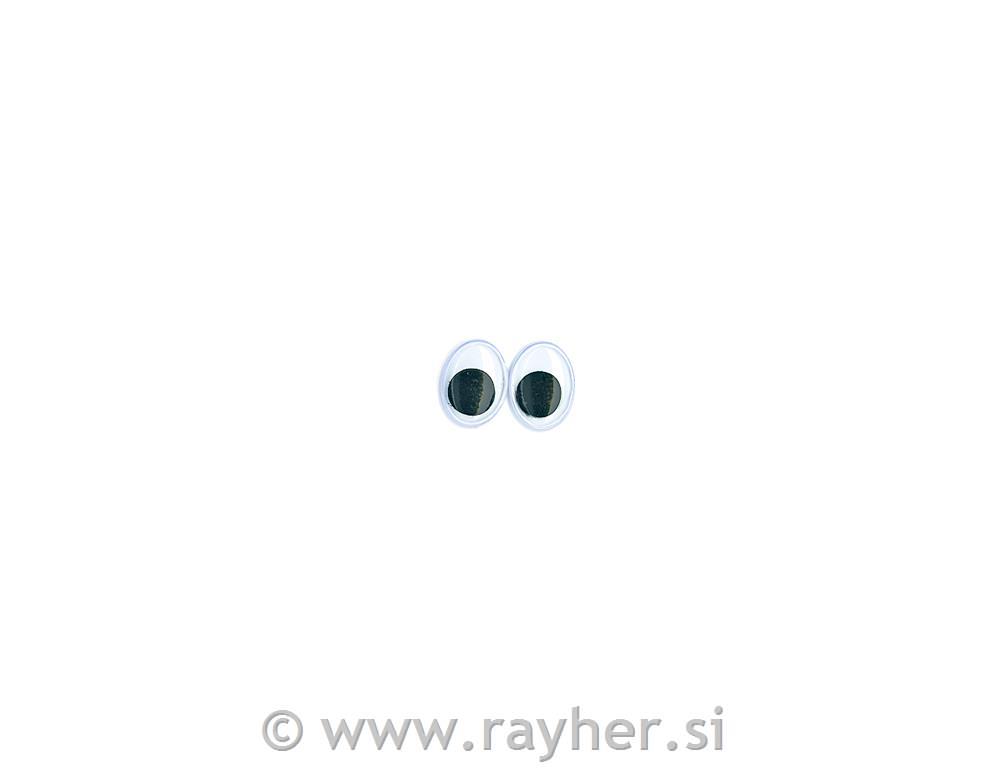 Očesa plastična, o 10 mm, ovalna, 10 kom.