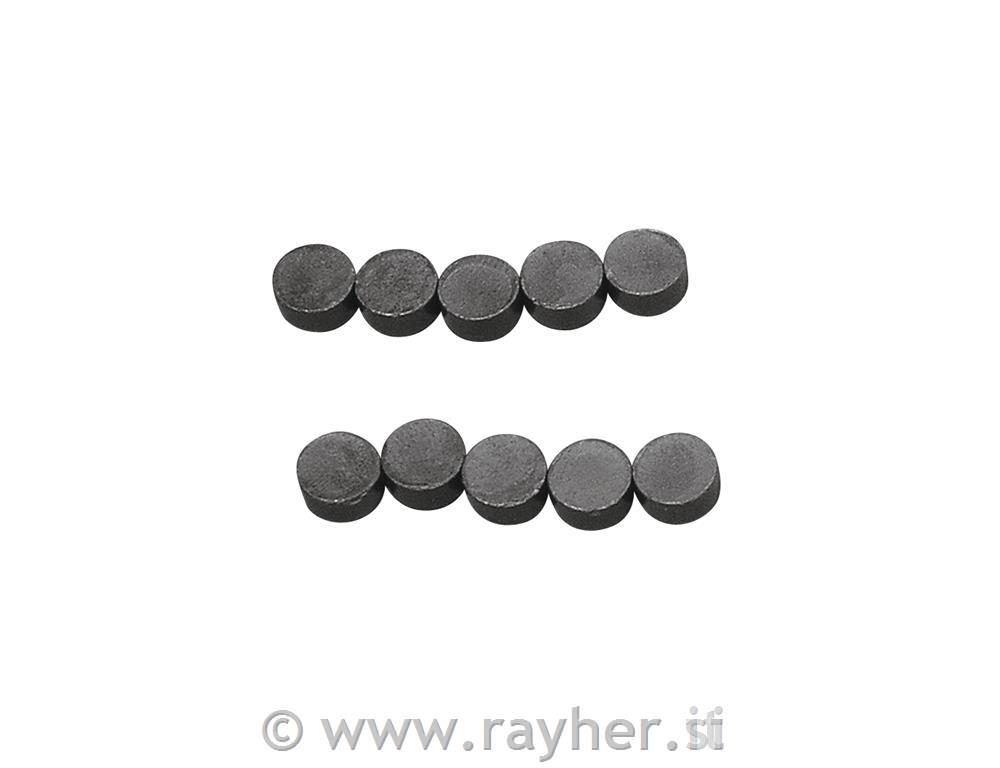 Magnet, 8 mm o, thickness 4 mm, tab-bag