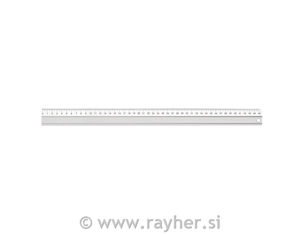 Aluminium ruler, length 45 cm