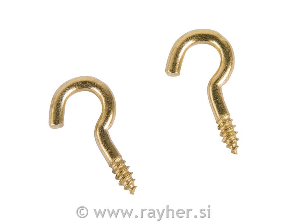 Vijaki, ukrivljeni, zlati, 15 mm, 24 kom.