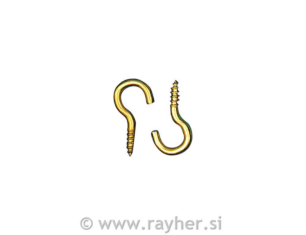 Vijaki, ukrivljeni, zlati, 20 mm, 24 kom.