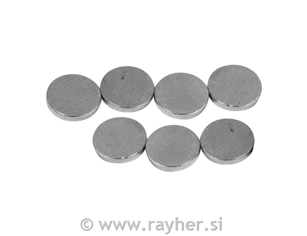Magneti, 6 mm o, debelina 1 mm, 20 kom.
