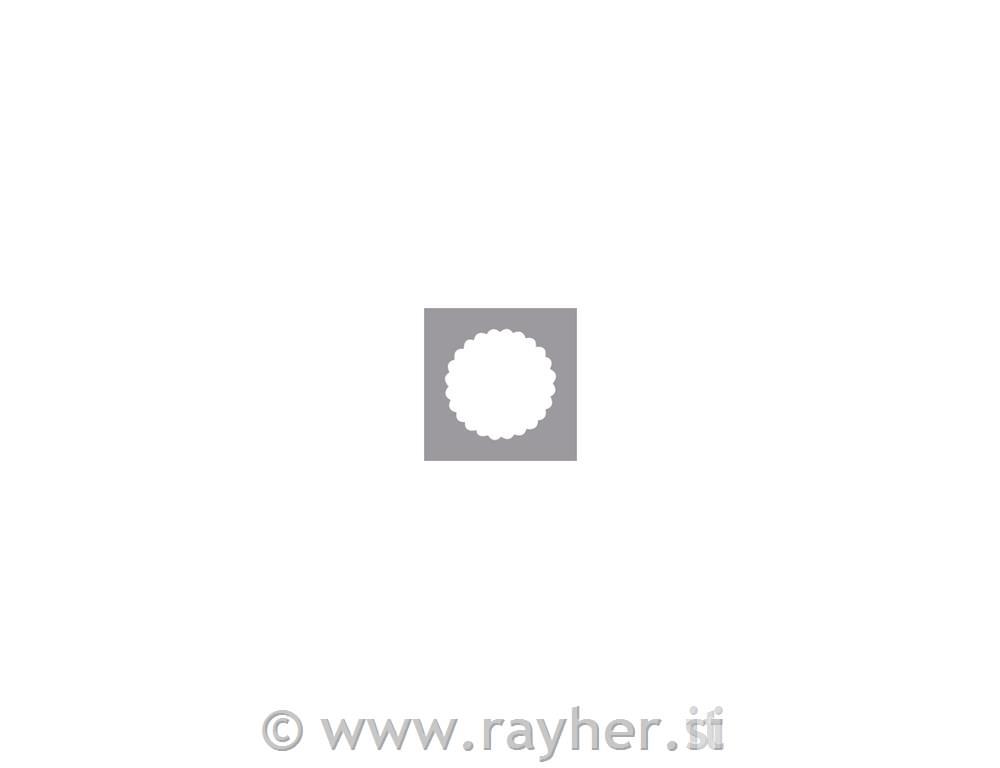 Luknjač: krog z dekorativnim robom, o 5,08 cm, (2")