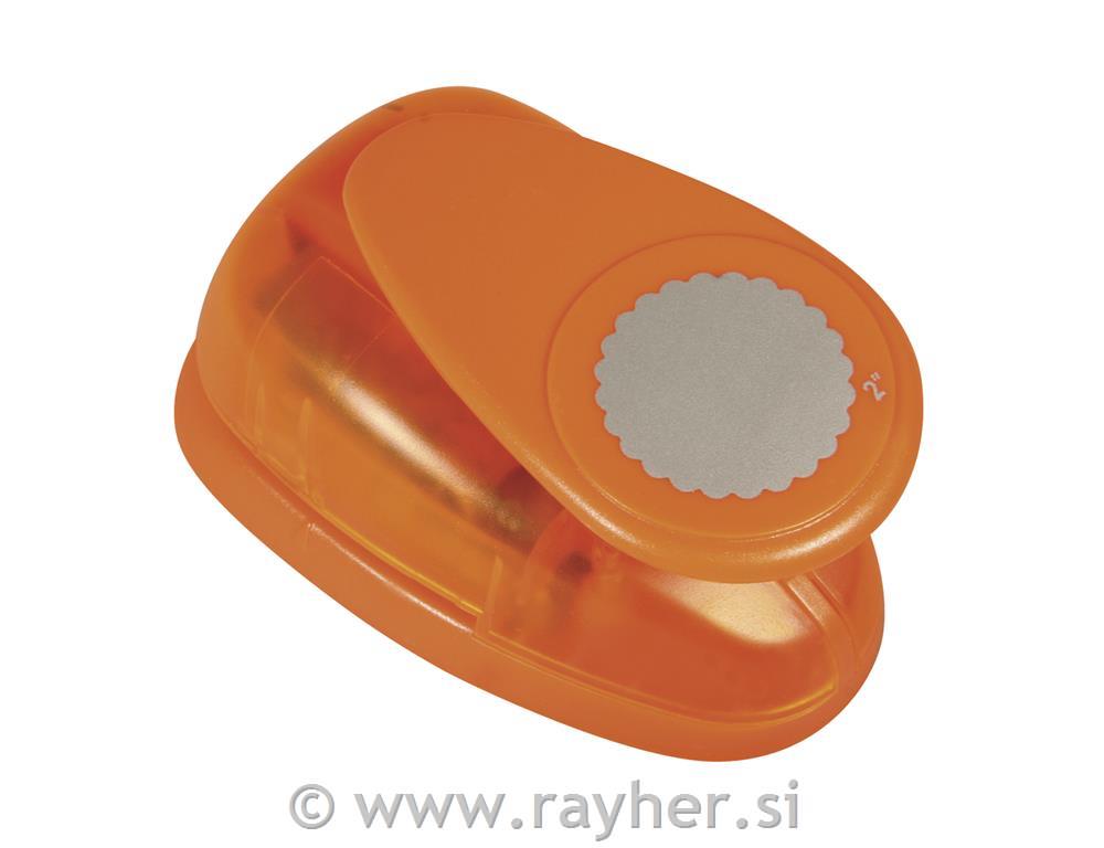 Luknjač: krog z dekorativnim robom, o 5,08 cm, (2")