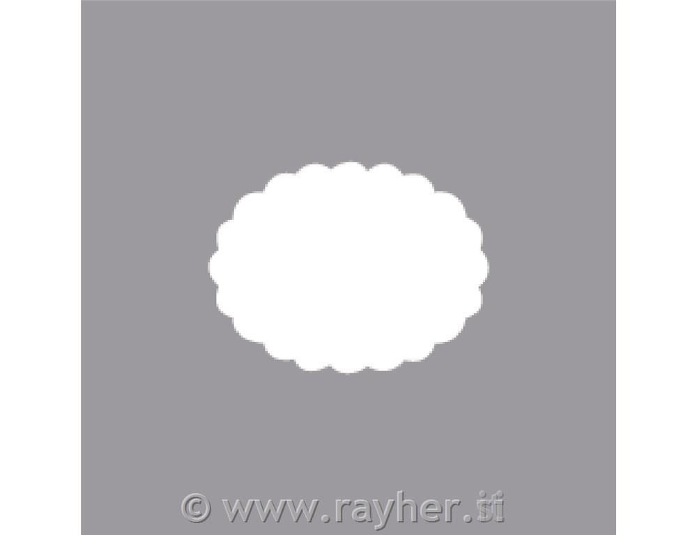 Motive puncher: Oval with deco border, W