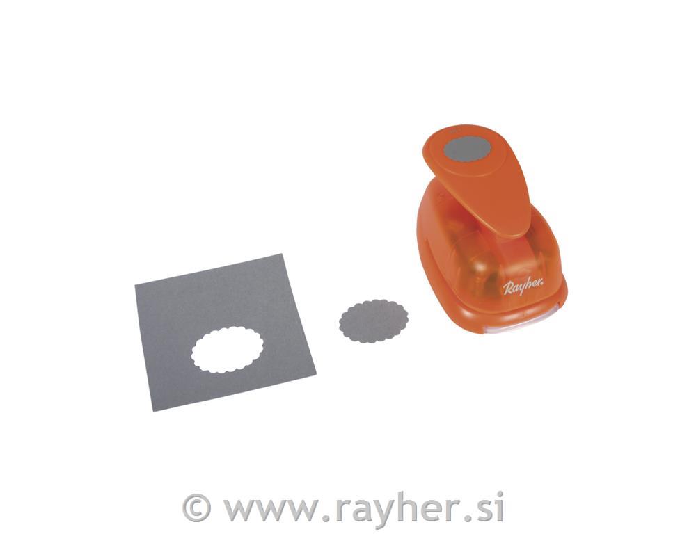 Motive puncher: Oval with deco border, W