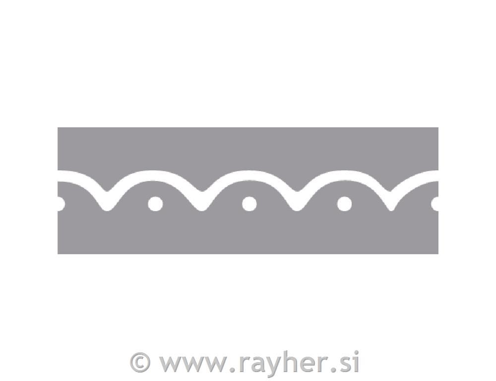Luknjač bordura, valovi, za papir do 200g/m2