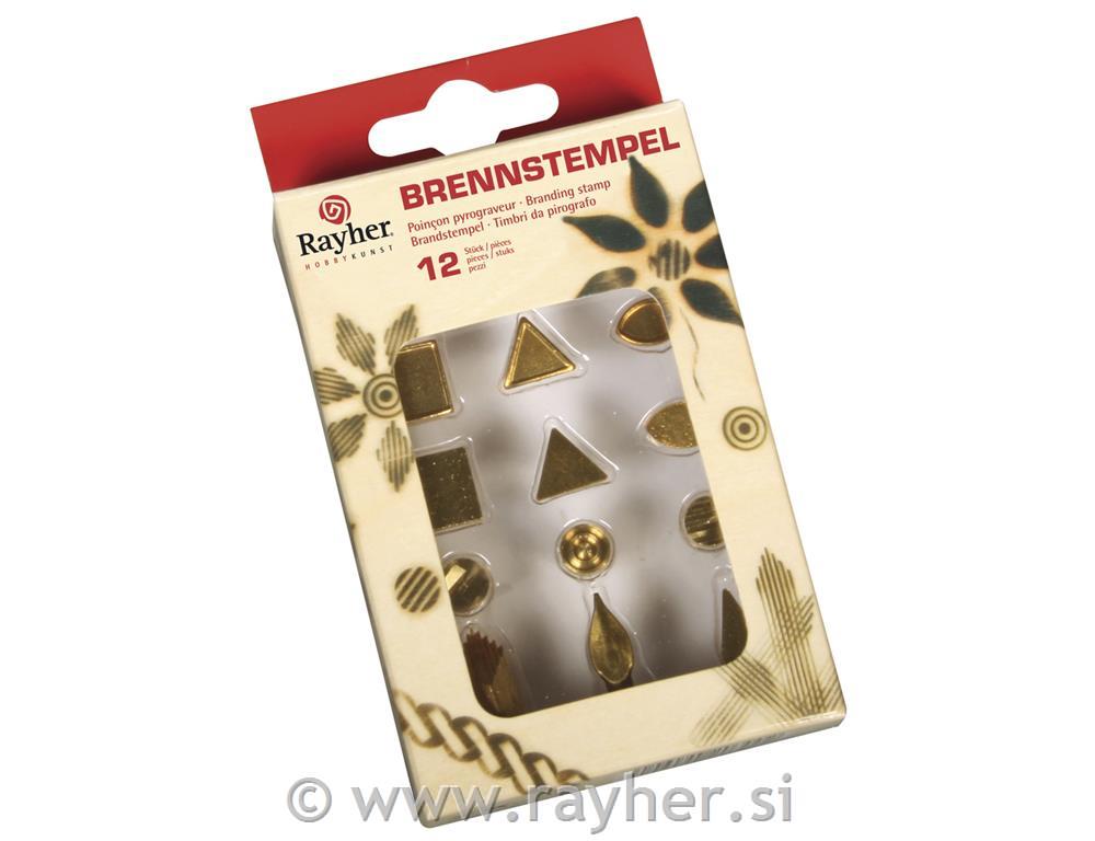 Šablone za pirograf, krog/romb/...,12 kos