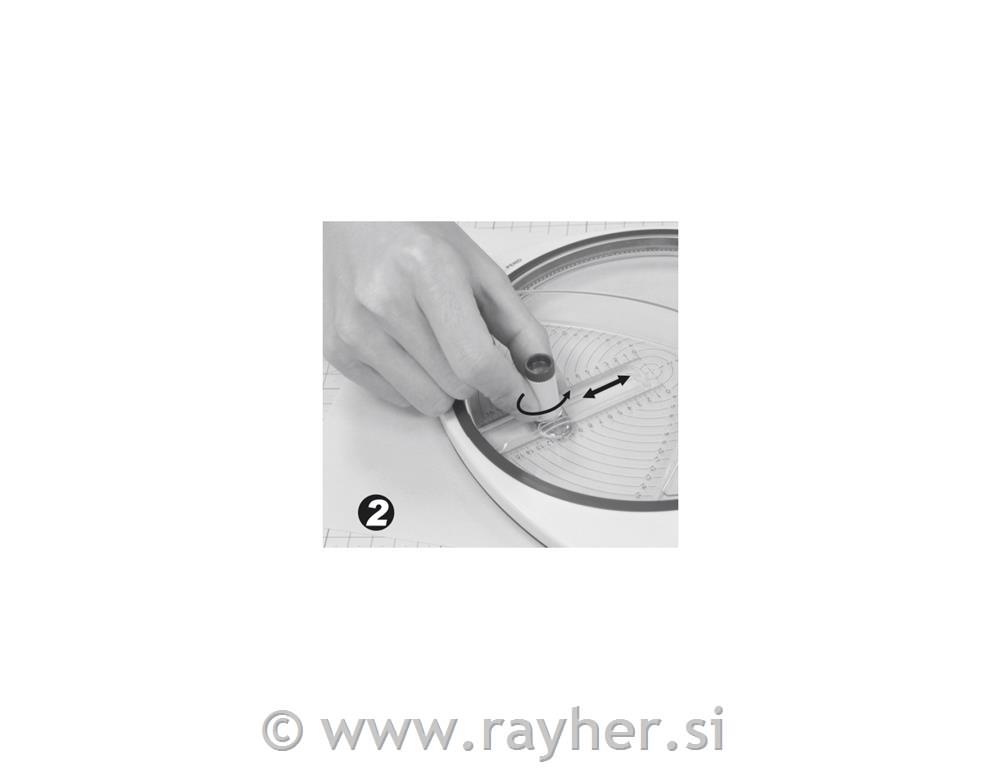 Circle cutter o2.4cm-o15.3cm, w. 3 repla