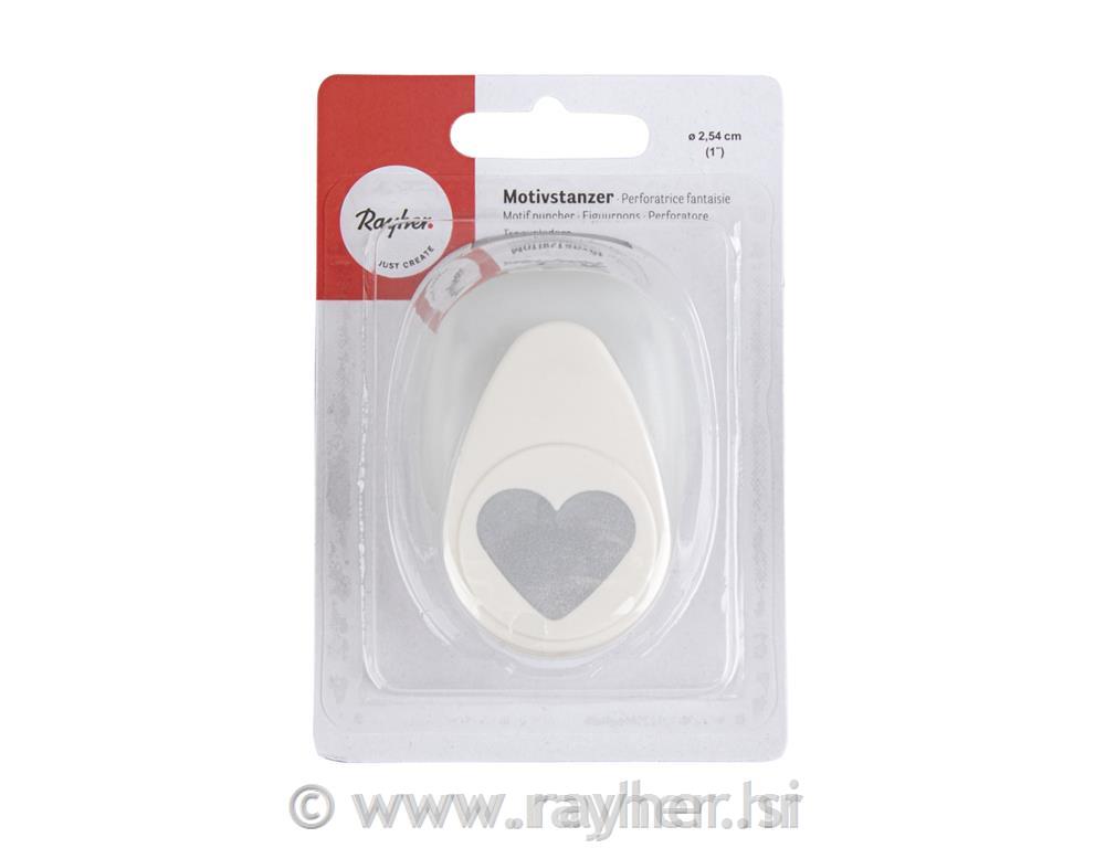 Motive puncher, Heart, o2.54cm, (1"), ta