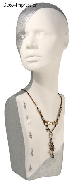 Styrofoam lady's head, 53 cm