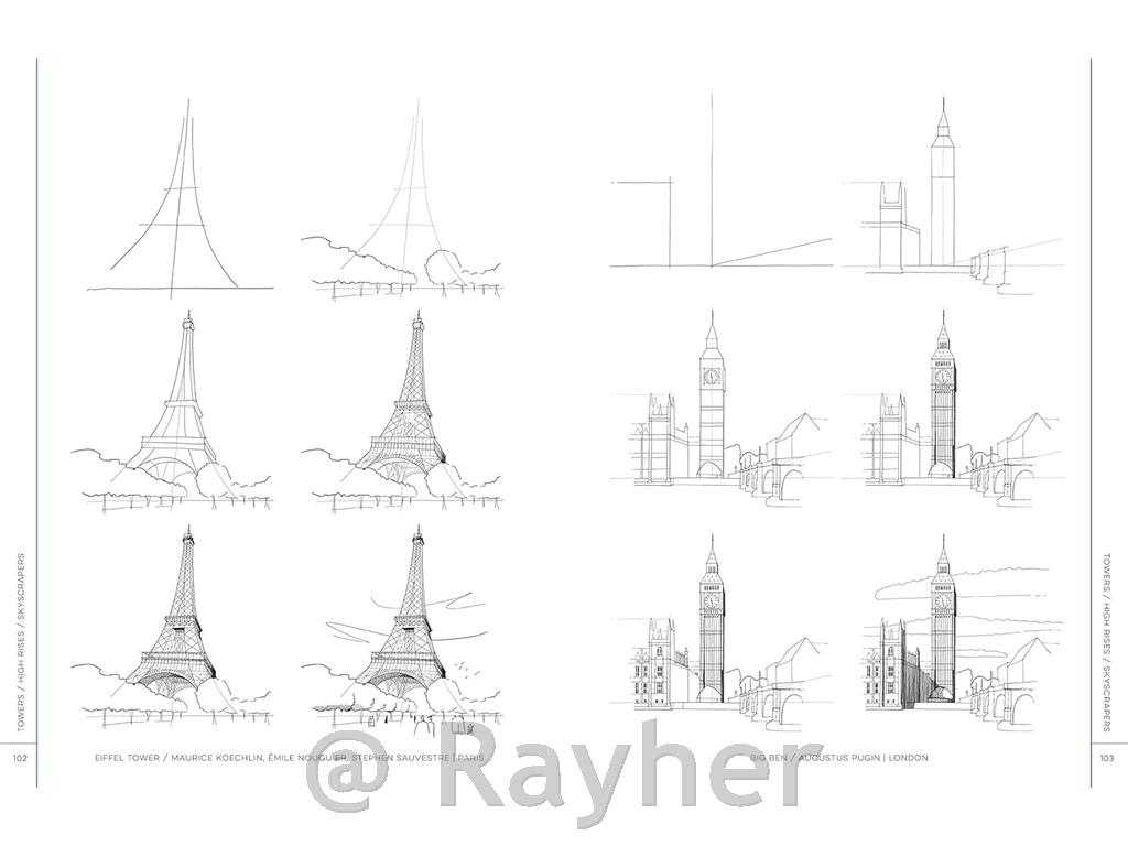 Book Draw Like an Artist: 100 Buildings& Architectural Forms