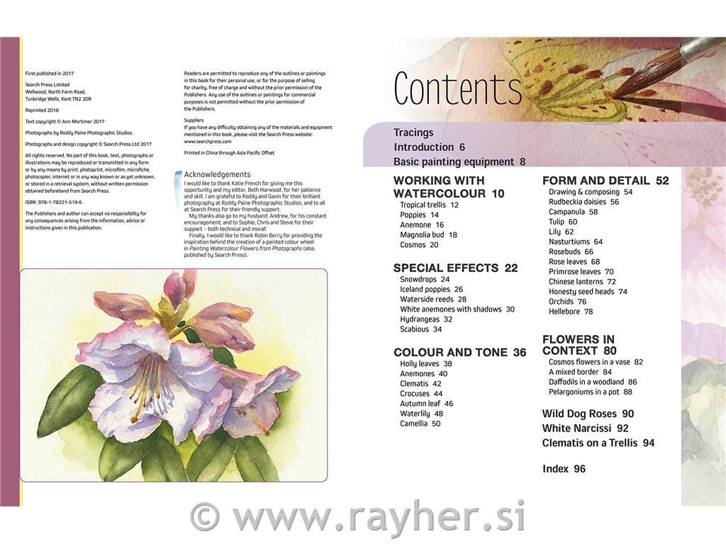 BOOK FLOWERS IN WATERCOLOUR