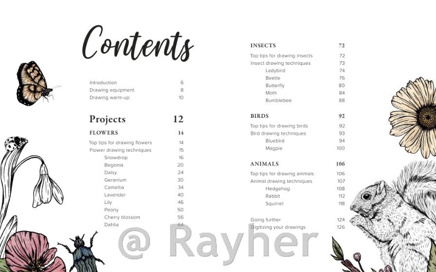 Knjiga Book of Drawing Flora and Fauna