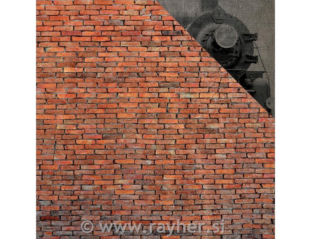 Scrapbooking papir Brick wall