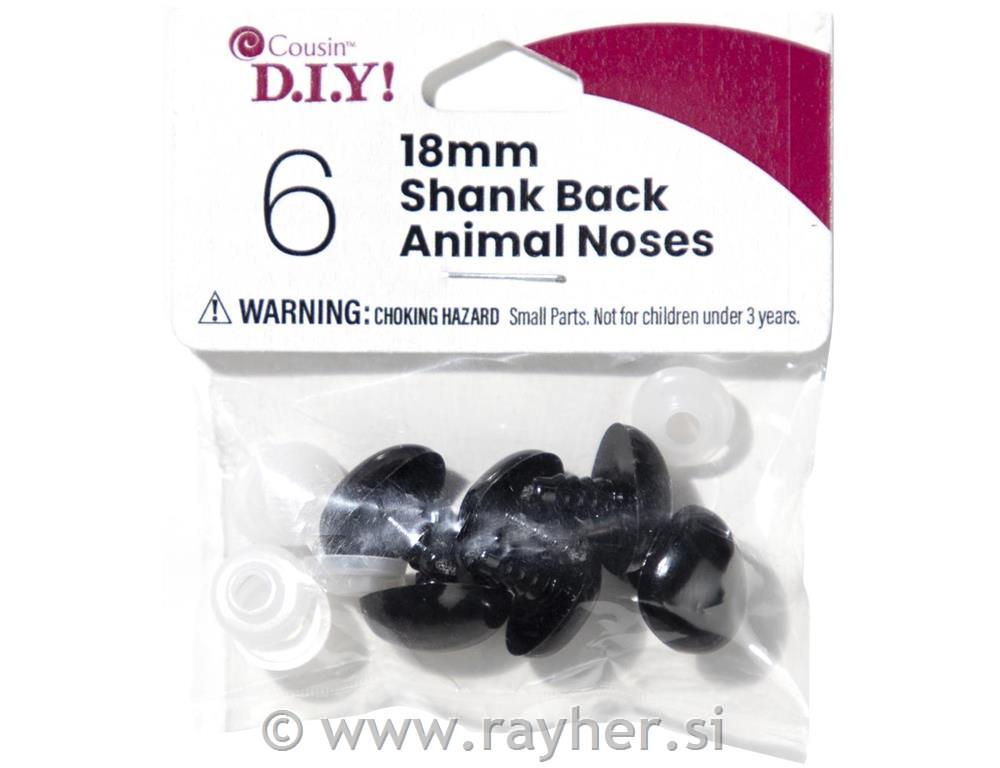 Plastični noski varn. črna 18 mm, 6 kos