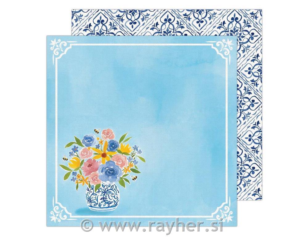 Scrapbooking papir Large Vase; 30,5x30,5 cm