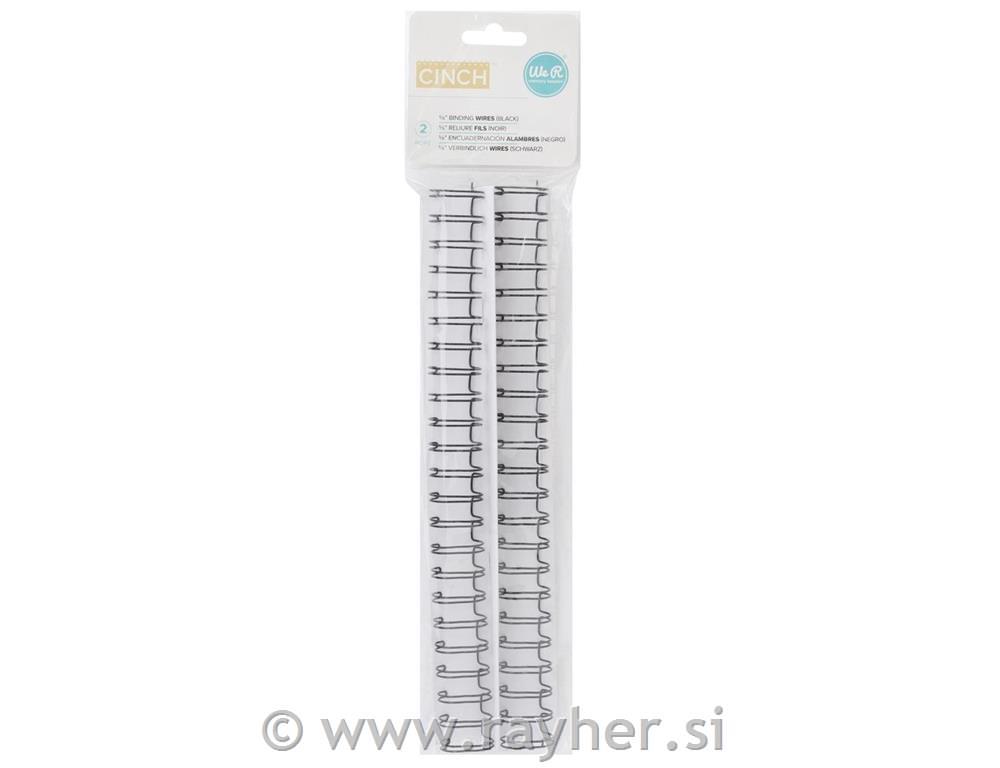 Kovinska spirala za vezavo, črna, 5/8", set 2