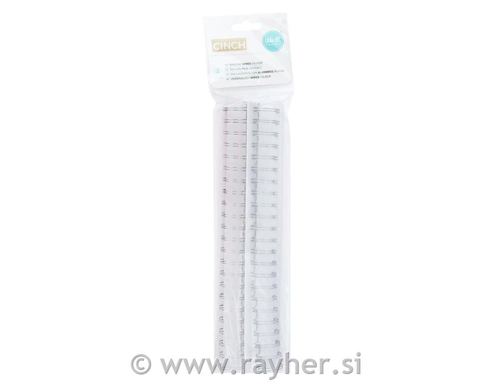 Kovinska spirala za vezavo, srebrna, 5/8", set 2