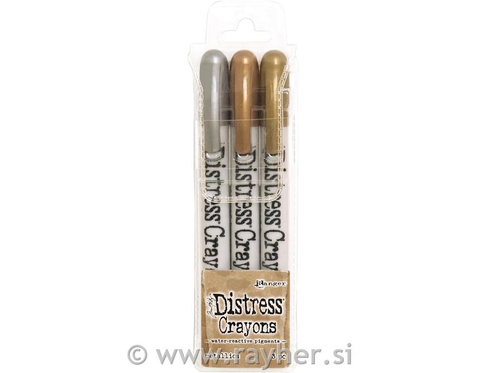 DISTRESS CRAYON, SET 3, METALLICS