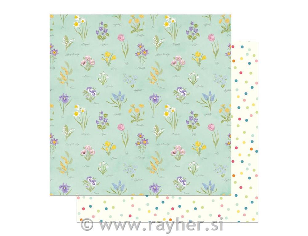 Scrapbooking papir Flower Garden