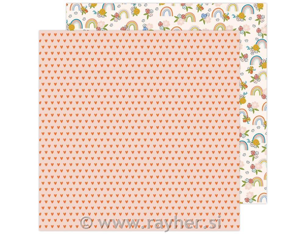Scrapbooking papir Rainbow Blossom 30,5x30,5 cm