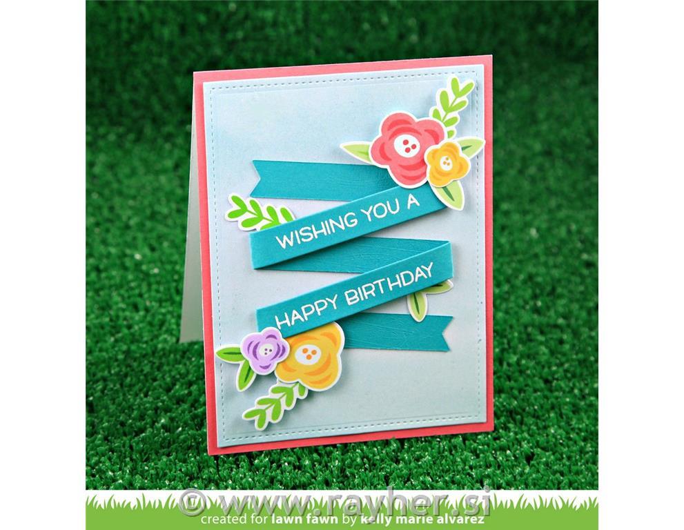 Štampiljke Lawn Fawn, Fab Flowers