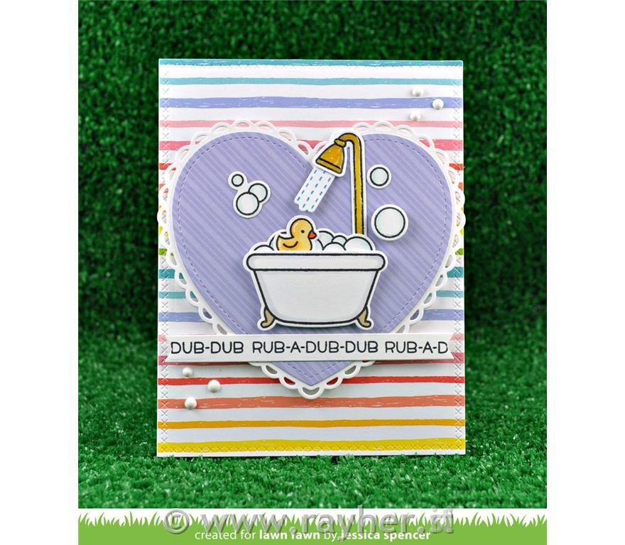 Šablone Lawn Fawn, Rub-A-Dub-Dub