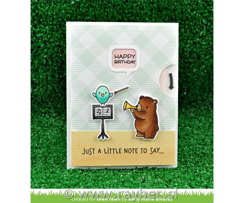 Šablone Lawn Fawn,Reveal Wheel Speech Bubble