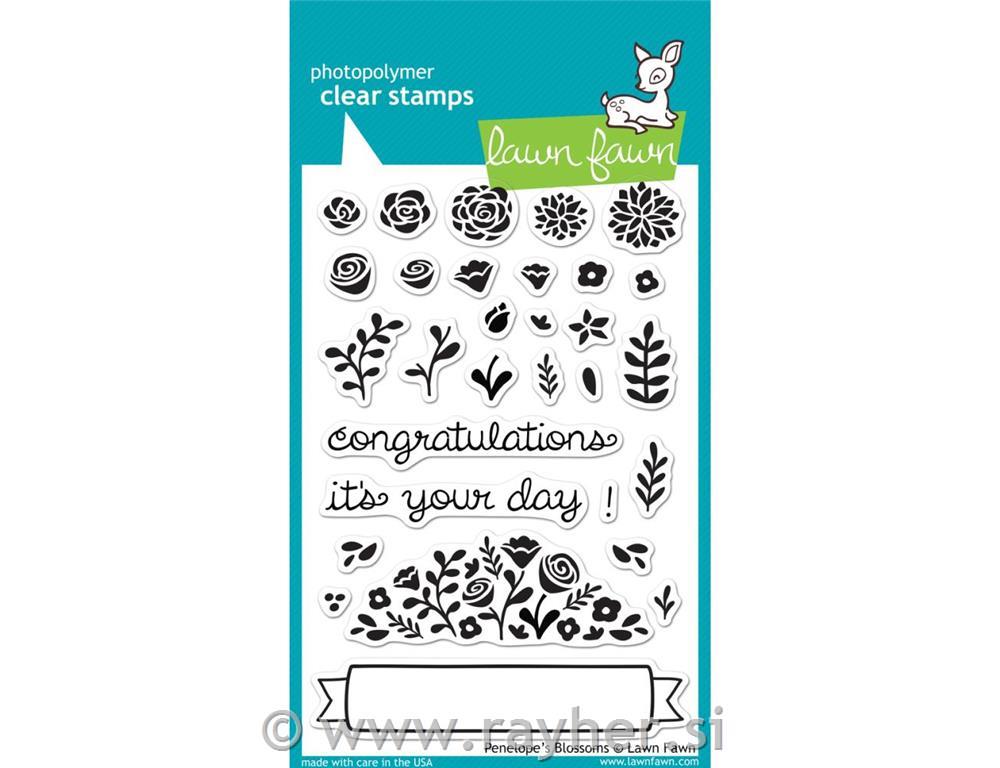 Štampiljke Lawn Fawn,Penelope's Blossoms