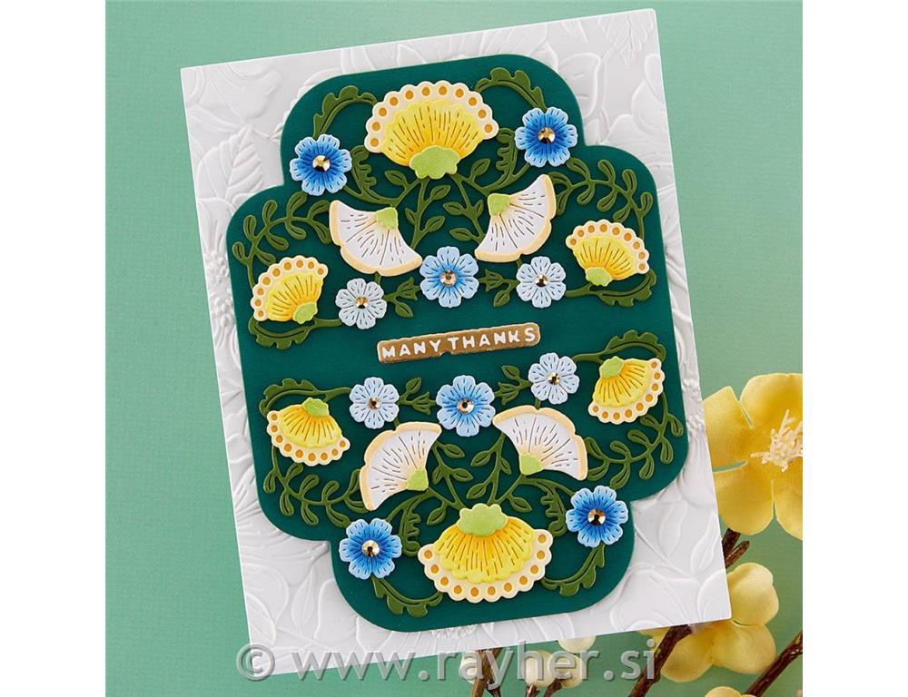 Šablone Spellbinders Four Petal, Bloom Reflection, set 17