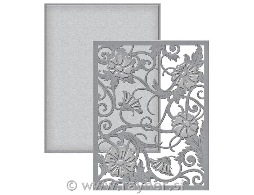 Šablone Spellbinders Card Creator,Acanthus Leaf Card Front