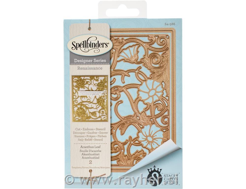 Šablone Spellbinders Card Creator,Acanthus Leaf Card Front