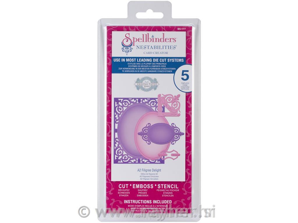 Šablone Spellbinders Nestabilities,Filigran okvirji, kotnik