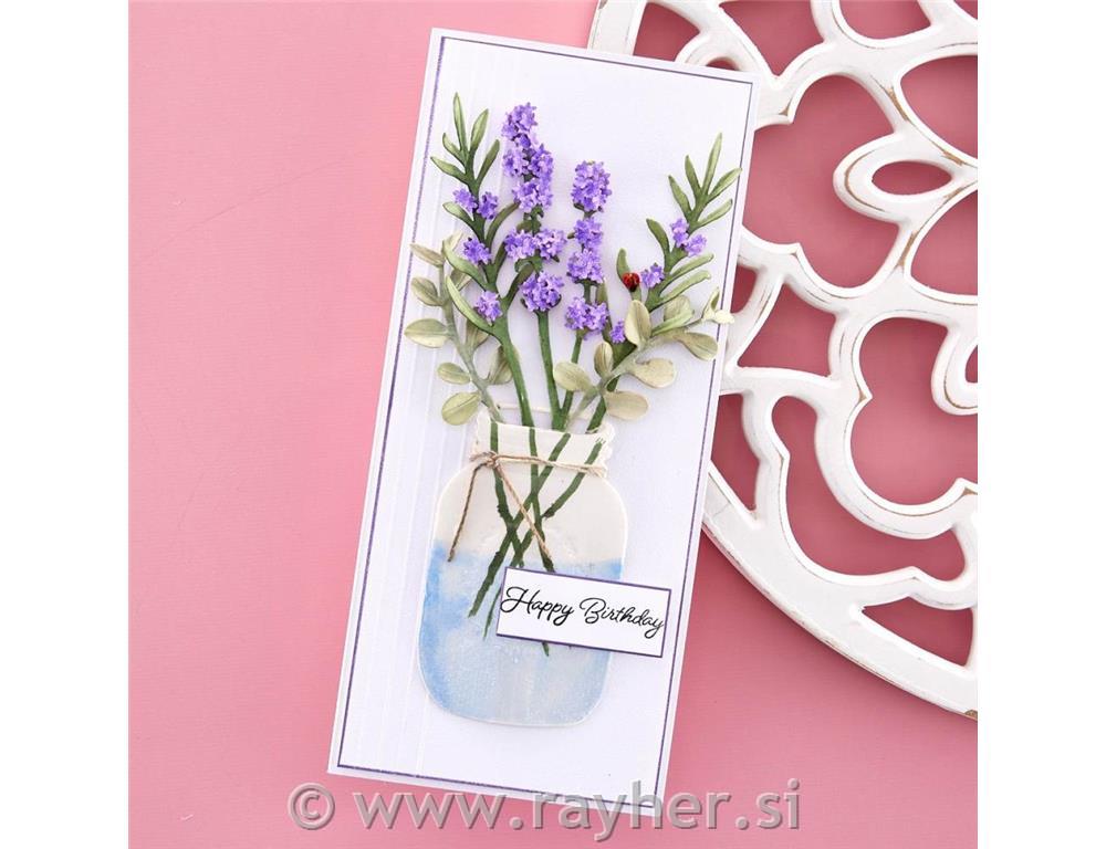 Šablone Spellbinders Mason Jar and Lavender, set 4