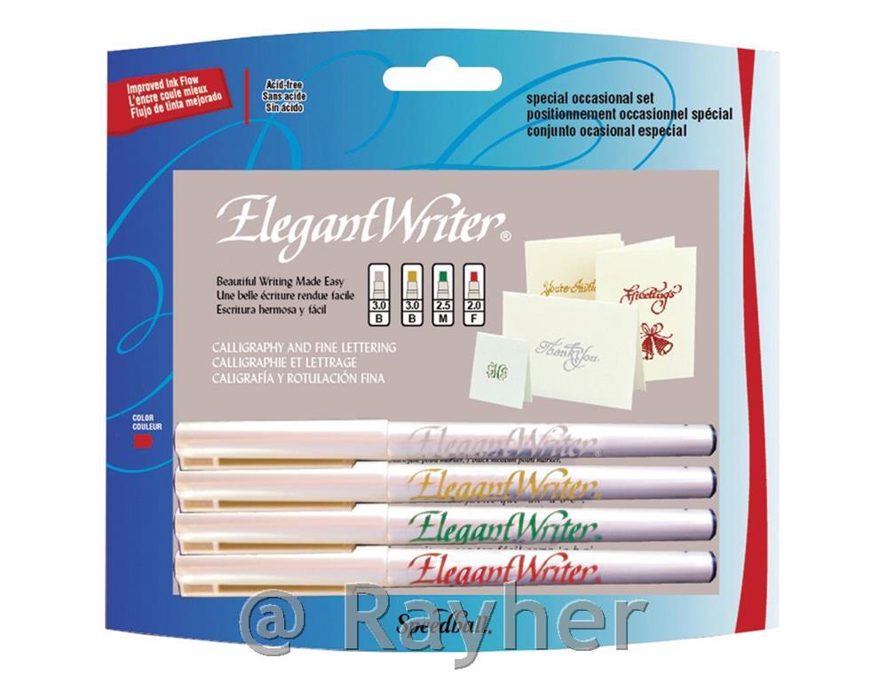 Flomastri za kaligrafijo SPEEDBALL Elegant Writer, set 4