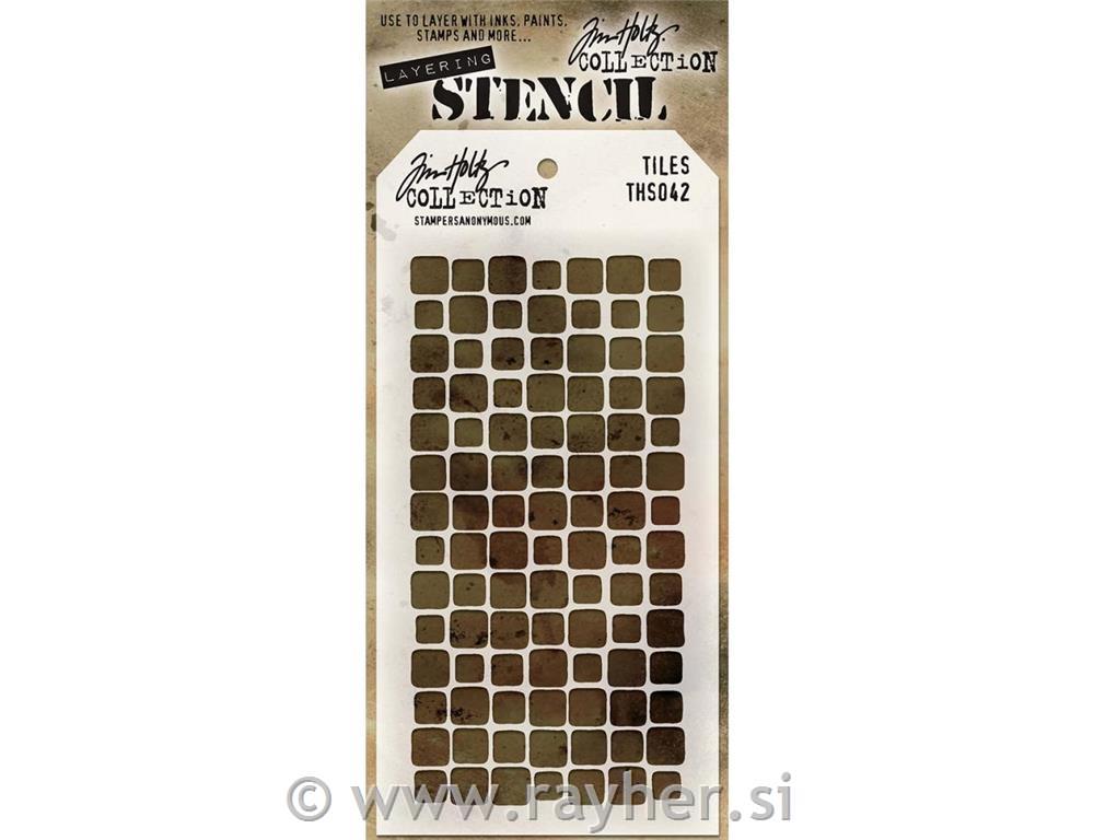 Tim Holtz Layered Stencil, Tiles