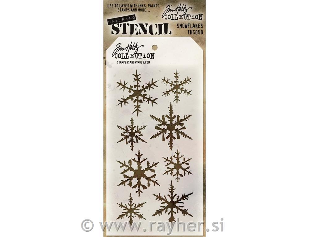 Šablona Tim Holtz Snowflakes